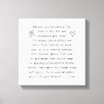 Custom Handwriting Canvas Print