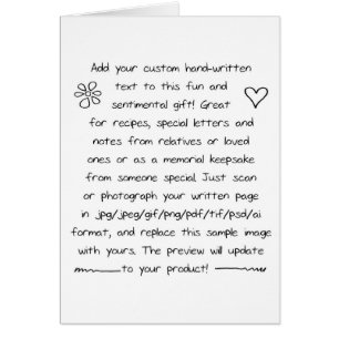 Custom Handwriting Cards