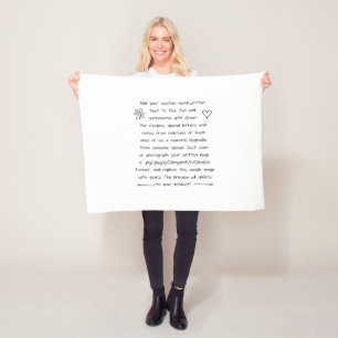 Custom Handwriting Fleece Blanket