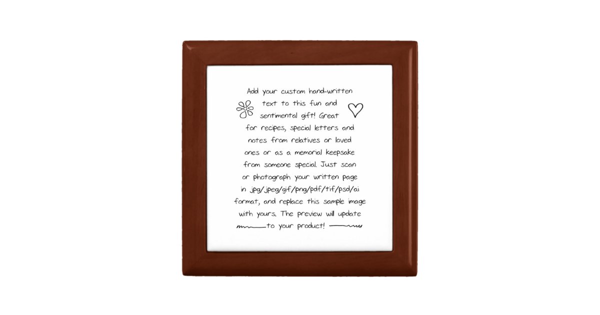 Custom Handwriting Gift Box | Zazzle