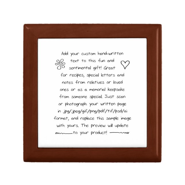 Custom Handwriting Gift Box (Front)