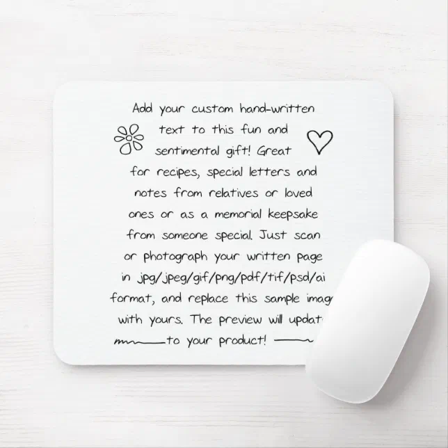 Custom Handwriting Mouse Pad | Zazzle