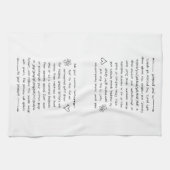 Custom Handwriting or Recipe Kitchen Towel (Horizontal)