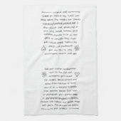 Custom Handwriting or Recipe Kitchen Towel (Vertical)