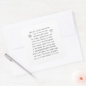 Custom Handwriting Square Sticker (Envelope)