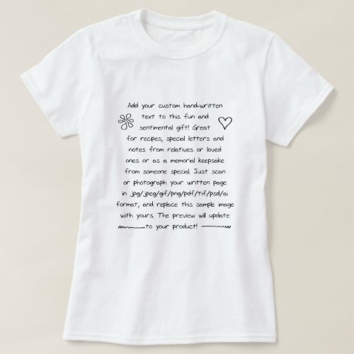 Custom Handwriting T_Shirt