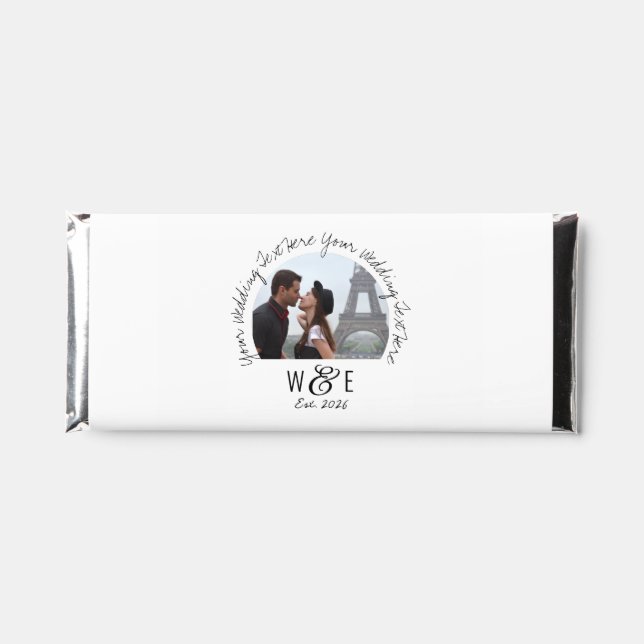 Custom Handwriting Text Chocolate Wedding Favors Hershey Bar Favors (Front)
