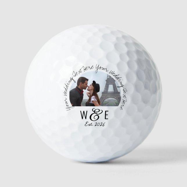 Custom Handwriting Text Golf Ball Wedding Favors (Front)