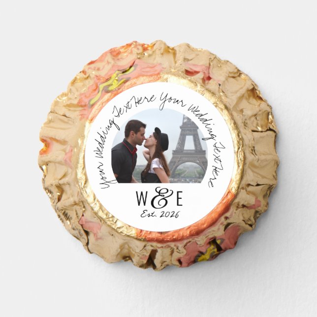 Custom Handwriting Text Peanut But. Wedding Favors (Front)