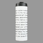 Custom Handwriting Thermal Tumbler