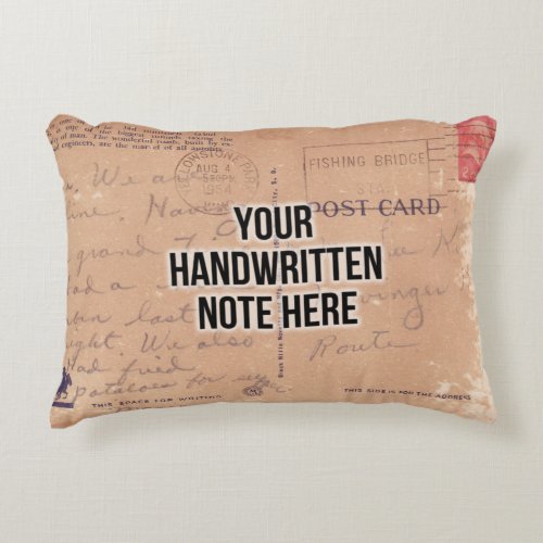 Custom Handwritten Letter Sentimental Keepsake Acc Accent Pillow