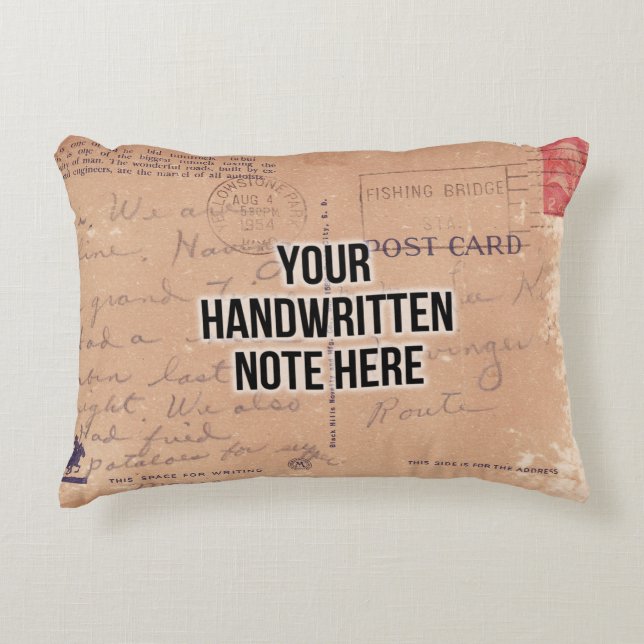 Custom Handwritten Letter Sentimental Keepsake Acc Accent Pillow (Front)