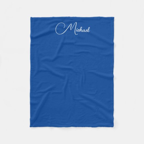 Custom Handwritten Names Template Small Deep Blue Fleece Blanket