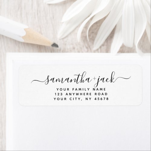 Custom Handwritten Stylish Elegant Return Address Label