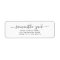 Custom Handwritten Stylish Elegant Return Address