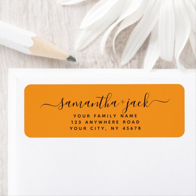 Custom Handwritten Stylish Elegant Return Address Label (Insitu)