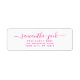 Custom Handwritten Stylish Elegant Return Address