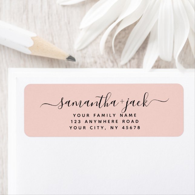Custom Handwritten Stylish Elegant Return Address Label (Insitu)