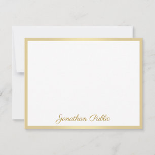 Custom Handwritten Template Gold Script Text Flat