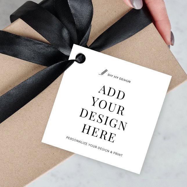 Custom Hang Tag Printing 2x2" Favor Gift Tags (Square gift tag printing)