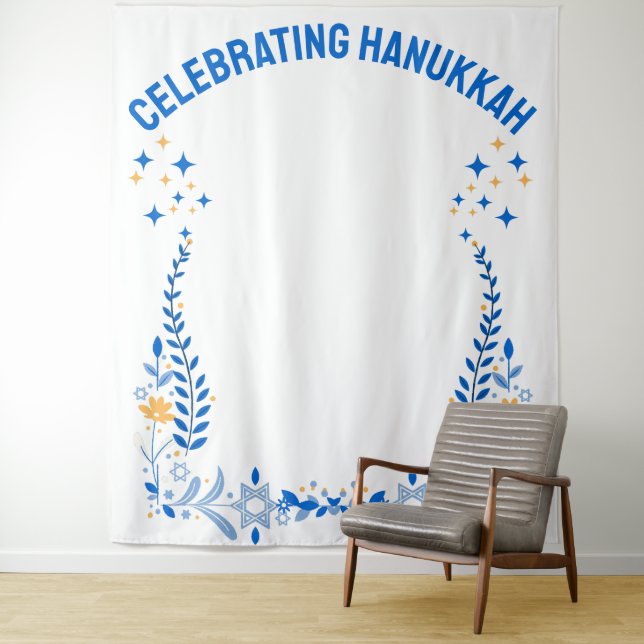 Custom HANUKKAH FAMILY REUNION Photo Backdrop (In Situ)