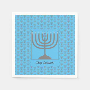 Custom Hanukkah   MENORAH Paper Napkins
