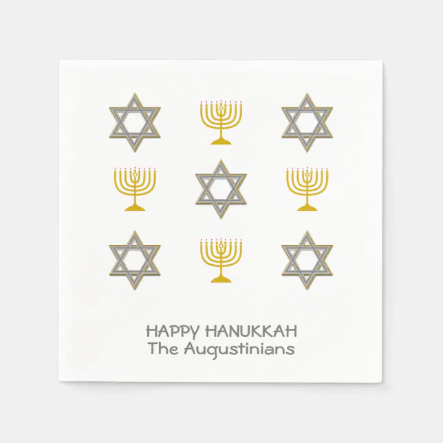 Custom Hanukkah Paper Napkins | Zazzle