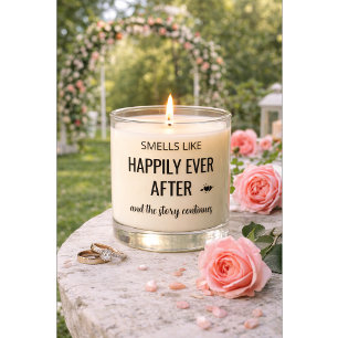 Custom “Happily Ever After” Wedding Candle Gift