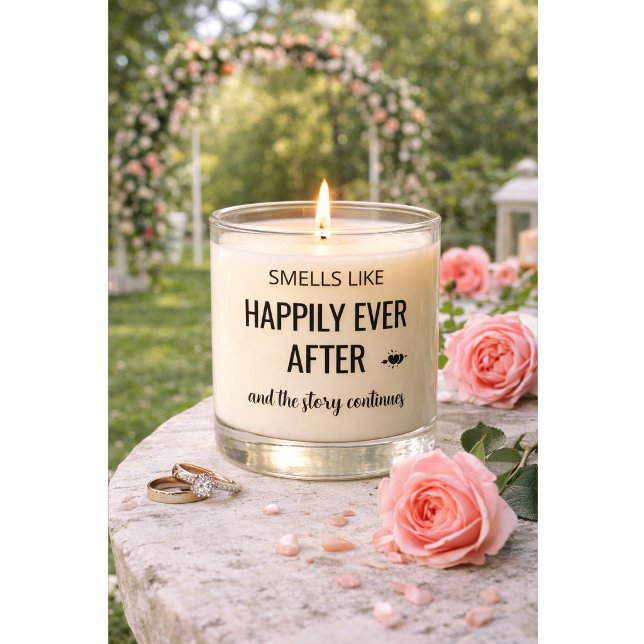 Custom “Happily Ever After” Wedding Candle Gift (Creator Uploaded)