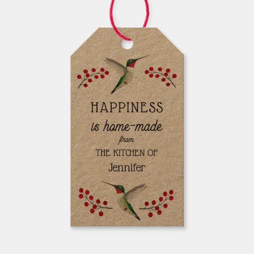 Custom Happiness is home_made Gift Tags