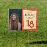 Custom Happy 18th Birthday photo Personalized  Sign<br><div class="desc">Happy 18th Birthday photo Personalized</div>