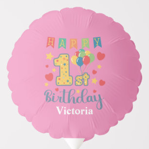 Custom Happy 1st Birthday Balloon