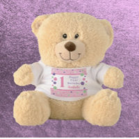 Custom Happy 1st birthday Teddy Bear