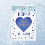 Custom Happy 2nd Birthday Kid's Card<br><div class="desc">Second birthday card</div>