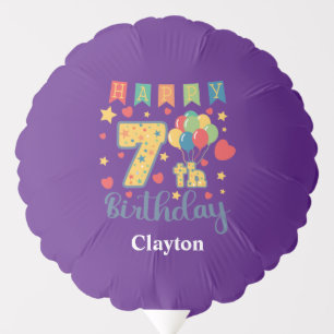 Custom Happy 7th Birthday Balloon