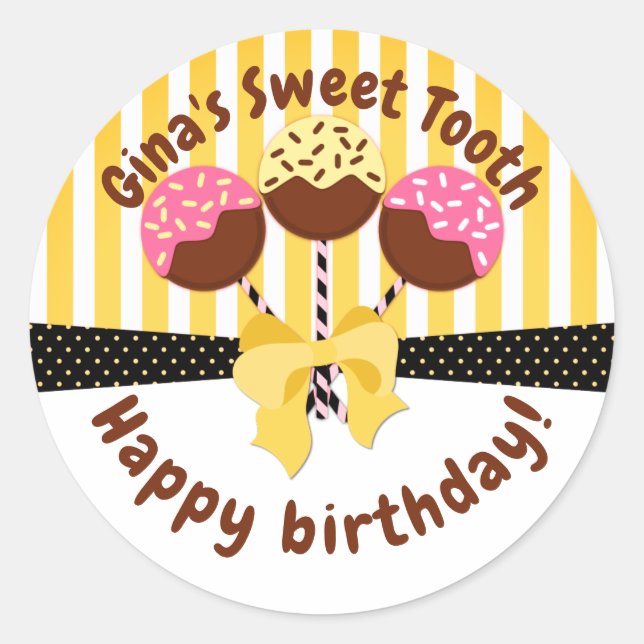 Custom Happy Birthday Bakery Box Seals Sm (Front)