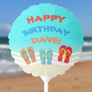 Custom Happy Birthday Beach Party Balloon