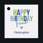 Custom Happy Birthday Blue Green Gift Tags<br><div class="desc">Whether you're celebrating a special occasion or just want to show someone you care, our tags make your gifts stand out. Available in a variety of designs to suit every style, our gift tags are sure to delight both the giver and the recipient. Make every gift memorable with our charming...</div>