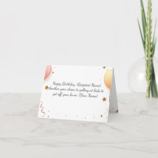 Custom Happy Birthday Card Personalized Greeting