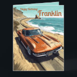 Custom Happy Birthday Classic Car Birthday  Card<br><div class="desc">Personalize this birthday card. It Says "Happy Birthday! Remember, a man and his classic car are like fine wine and good taste—they both improve with age!" Fun card for him, for dad, grandpa, uncle, mechanic friend. This Classic Car image is sure to wow any car lover you give it to....</div>
