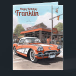 Custom Happy Birthday Cool Classic Car Birthday  Card<br><div class="desc">Personalize this birthday card. It Says "Happy Birthday to someone who knows that a classic car isn't just a vehicle—it's a way of life!" Fun card for him, for dad, grandpa, uncle, mechanic friend. This Classic Car image is sure to wow any car lover you give it to. Either buy...</div>