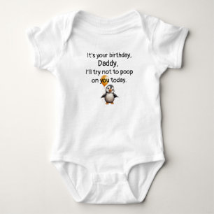Custom Happy Birthday, Funny Gift From Baby,  Baby Bodysuit