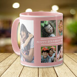 Custom Happy Birthday Grandma 6 Photo Collage Pink Mug<br><div class="desc">Unique photo collage mug  in pink personalized with 6 grandchildren pictures for grandma's birthday. Makes a special keepsake mug for grandmother.</div>