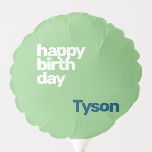 custom Happy Birthday minimal simple modern party Balloon