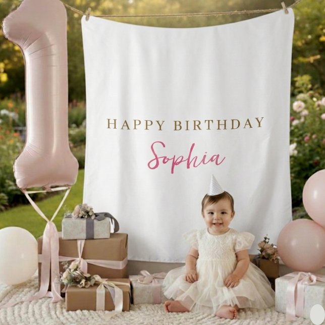 Custom Happy Birthday Name Backdrop Decoration (Creator Uploaded)