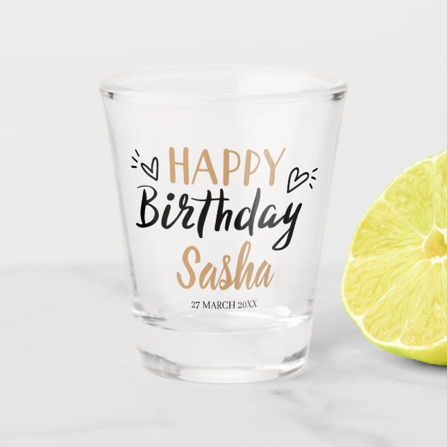 Custom Happy Birthday Party  Shot Glass (Front)