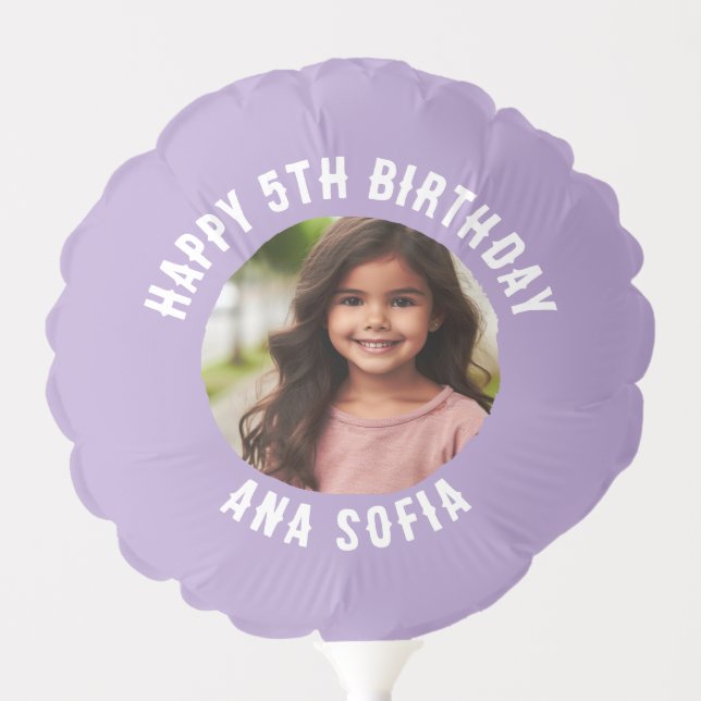 Custom Happy Birthday Personalized Name Any Age Balloon (Front)