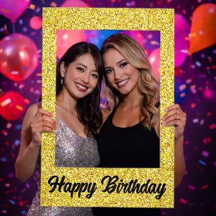 Custom Happy Birthday Photo Booth Selfie Frame