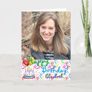 Custom Happy Birthday Photo Card