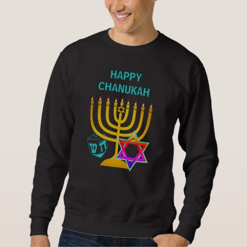 Custom HAPPY CHANUKAH Hanukkah Sweatshirt